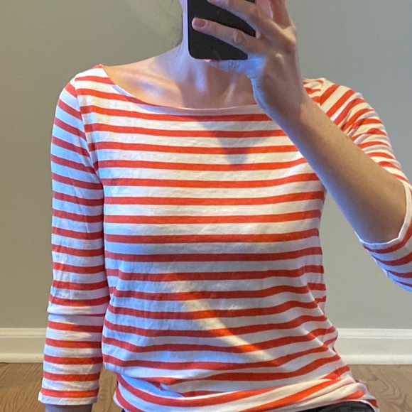 J. Crew classic t-shirt with stripes 100% cotton. vintage look - Picture 4 of 4